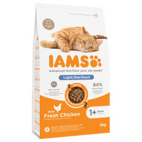 IAMS Light/Gesteriliseerd volwassen kip kattenbrokken - 3 kg