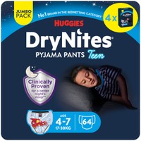Huggies DryNites nachtluiers voor jongens 4-7 jaar - 64 stuks