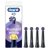 Oral-B iO Radiant White zwarte opzetborstels - 4 stuks
