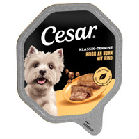 Cesar Classic Klassik-Terrine gevogelte en rund natvoer voor volwassen honden - 2,1 kg