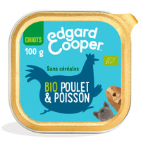 Edgard & Cooper Puppy Bio Graanvrij natvoer voor honden met biologische kip en biologische vis - 100 gram