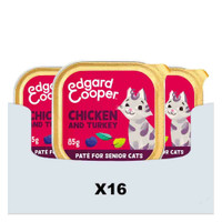 Edgard & Cooper Paté senior kip & kalkoen natvoer voor katten - 1,36 kg