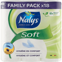 Nalys Soft Bamboo toiletpapier 2-laags - 18 rollen
