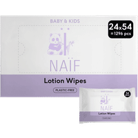 Naïf plasticvrije lotionbabydoekjes - 1296 stuks