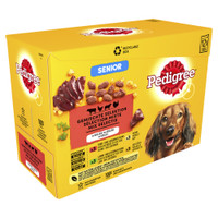 Pedigree Senior vlees en gevogelte in gelei natvoer voor honden - 4,8 kg