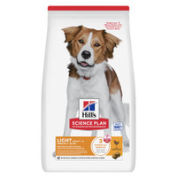 Hill's Science Plan Light Adult Medium hondenbrokken met kip - 28 kg