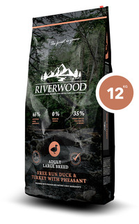 Riverwood hondenbrokken voor grote rassen, eend & kalkoen met fazant, volwassen - 12 kg