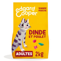 2kg volwassen kip en kalkoen graanvrij Edgard & Cooper kattenvoer