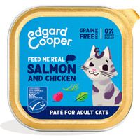 Edgar & Cooper Paté zalm en kip natvoer voor volwassen katten - 85 gram