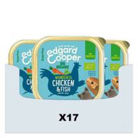 Edgard & Cooper Puppy vers vlees biologische kip & vis natvoer voor honden - 1,7 kg