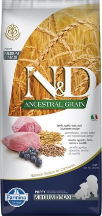 Farmina N&D Ancestral Grain Medium & Maxi Lam & Spelt hondenbrokken - 12 kg