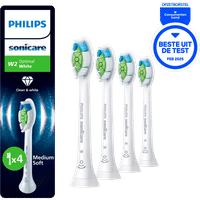 Philips W2 Optimal White opzetborstels - 4 stuks