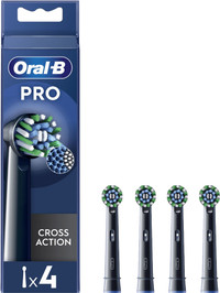 Oral-B Pro CrossAction zwarte opzetborstels - 4 stuks