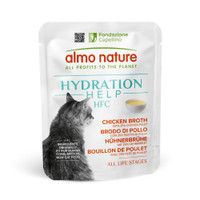 Almo Nature HFC Hydration Help natvoer voor katten, kippenbouillon met kipfilet - 1,2 kg