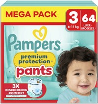 Pampers Premium Protection luierbroekjes maat 3 - 64 stuks