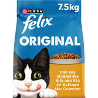 Felix Original met kip, kalkoen en groenten kattenbrokken - 7,5 kg