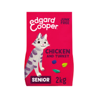 Edgard & Cooper senior graanvrij vrije uitloop kip en kalkoen kattenbrokken - 4 kg
