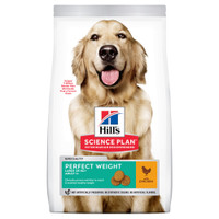 Hill's Science Plan Perfect Weight hondenbrokken voor volwassen honden van grote rassen, kip - 12 kg