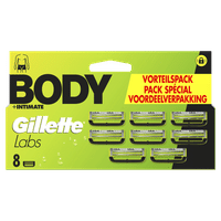 Gillette Labs Body + Intimate - 8 scheermesjes
