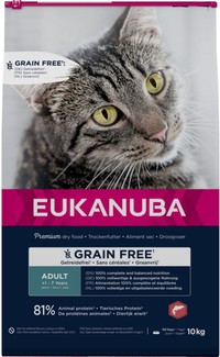 Eukanuba graanvrij volwassen zalm kattenbrokken - 10 kg