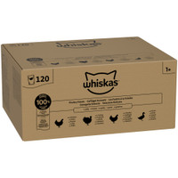 Whiskas Adult gevogelte selectie in gelei natvoer voor katten - 10,2 kg