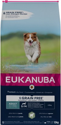 Eukanuba Graanvrij Volwassen Small-Medium lam hondenbrokken - 12 kg