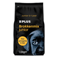 PLUS Brokkenmix junior gevogelte & rijst hondenbrokken - 1,5 kg