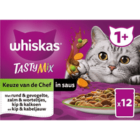 Whiskas Tasty Mix Keuze van de Chef in saus natvoer voor volwassen katten - 1,02 kg