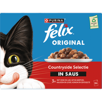 Felix Original Gevogelteselectie in saus, natvoer voor katten - 1,02 kg