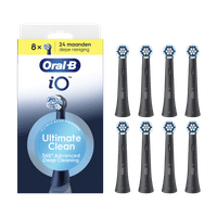 Oral-B iO Ultimate Clean zwarte opzetborstels - 8 stuks