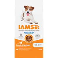IAMS Adult Light vetarme hondenbrokken voor gewichtsbeheersing met kip - 12 kg