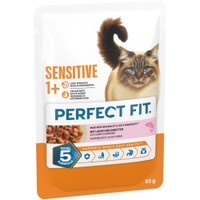 Perfect Fit Sensitive volwassen zalm natvoer voor katten - 4,08 kg
