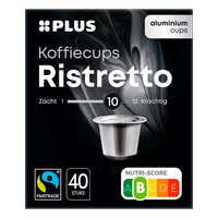 Plus Compact & Krachtig Ristretto Fairtrade koffiecups - 40 stuks
