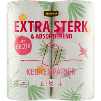 Jumbo Premium extra sterk & absorberend keukenpapier met decor - 2 rollen