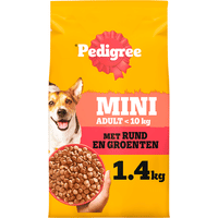 Pedigree Volwassen rund en groenten hondenbrokken - 1,4 kg