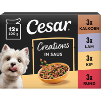 Cesar Cuisine Selectie natvoer voor honden in saus - 1,2 kg