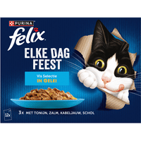 Felix Elke Dag Feest visselectie in gelei natvoer voor katten - 1,02 kg
