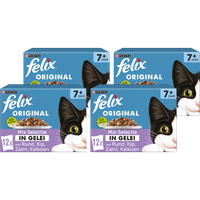Felix Original Senior Mix Selectie in gelei natvoer voor katten - 4,08 kg