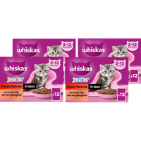 Whiskas Junior Classic selectie natvoer in saus voor katten - 4,08 kg