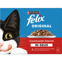 Felix Original Countryside Selectie in gelei adult natvoer voor katten - 1,02 kg