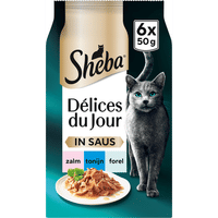 Sheba Délices du Jour visselectie in saus natvoer voor volwassen katten - 300 gram