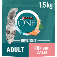 Purina One Adult rijk aan zalm kattenbrokken - 1,5 kg