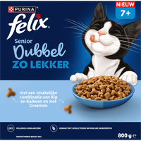 Felix Elke Dag Feest Senior Dubbel Zo Lekker natvoer voor katten - 800 gram