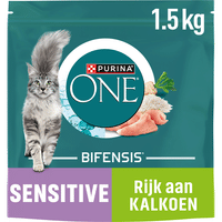 Purina One Sensitive kalkoen kattenbrokken voor volwassen katten - 1,5 kg