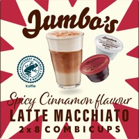 Jumbo Premium Spicy Cinnamon Latte Macchiato koffiecups - 16 stuks