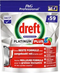 Dreft Platinum Plus normaal all-in-1 - 59 vaatwastabletten