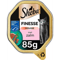 Sheba Finesse Mousse met zalm natvoer voor katten - 85 gram