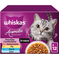 Whiskas Aromatic Selection Heerlijke Combinaties in Saus natvoer voor katten - 1,02 kg
