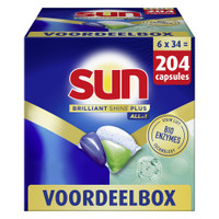 Sun Brilliant Shine Plus All-in-1 - 204 vaatwastabletten