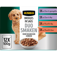 Jumbo brokjes in saus, natvoer voor volwassen honden - 1,2 kg